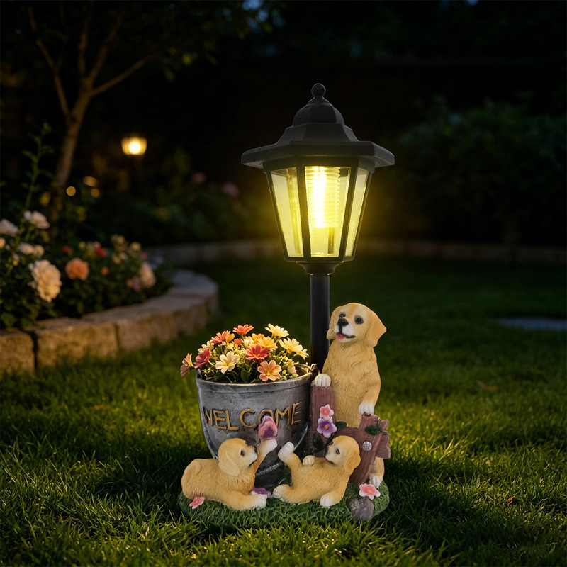 Golden Retriever Planter Statu - Outdoor Lighting And Landscape review and price